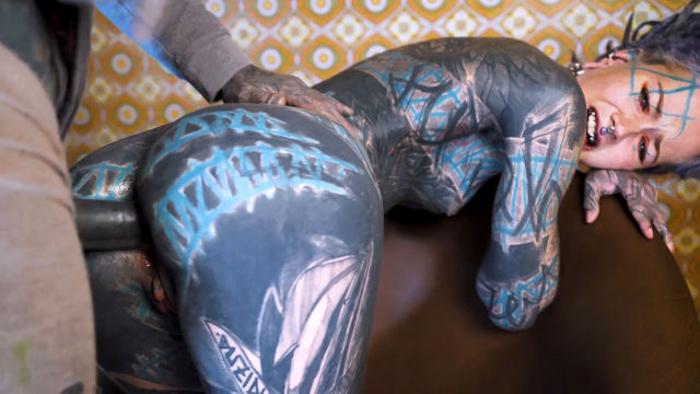 Inked Couple Raw Anal Fucking