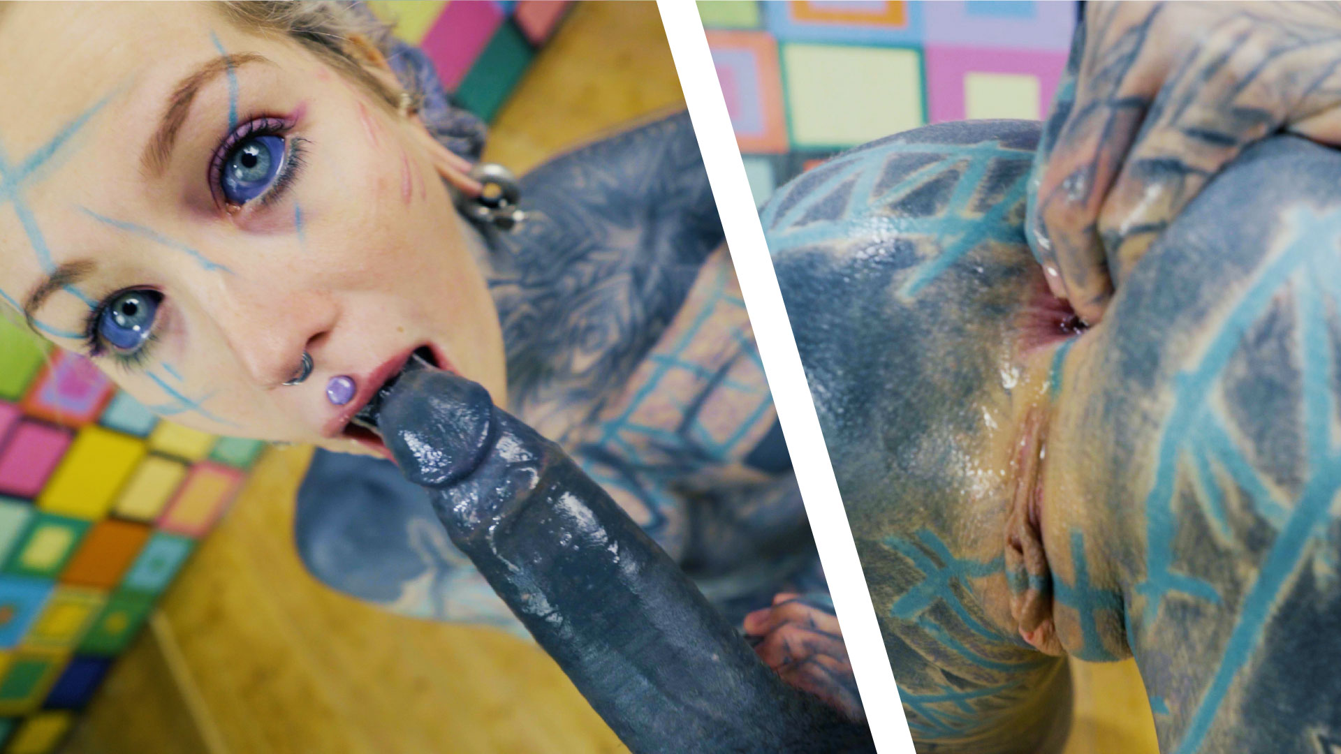 Tattoo couple HARD POV SEX