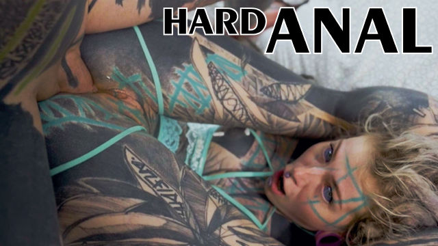 Tattoo girl ANUSKATZZ get fucked balls deep in her ass